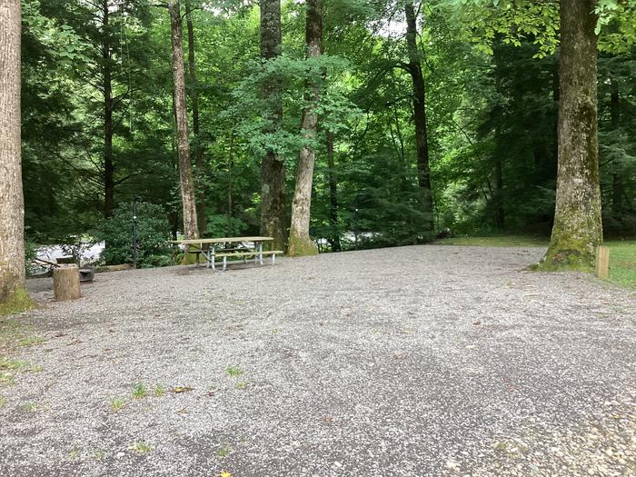 A photo of Site 042 of Loop Upper at BLACK MOUNTAIN CAMPGROUND with Picnic Table, Fire Pit, Shade, Lantern Pole