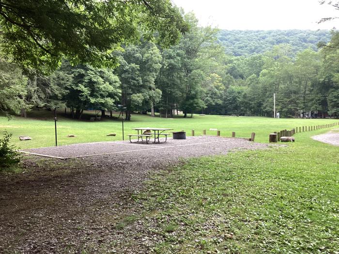 A photo of Site 041 of Loop Upper at BLACK MOUNTAIN CAMPGROUND with Picnic Table, Fire Pit, Lantern Pole