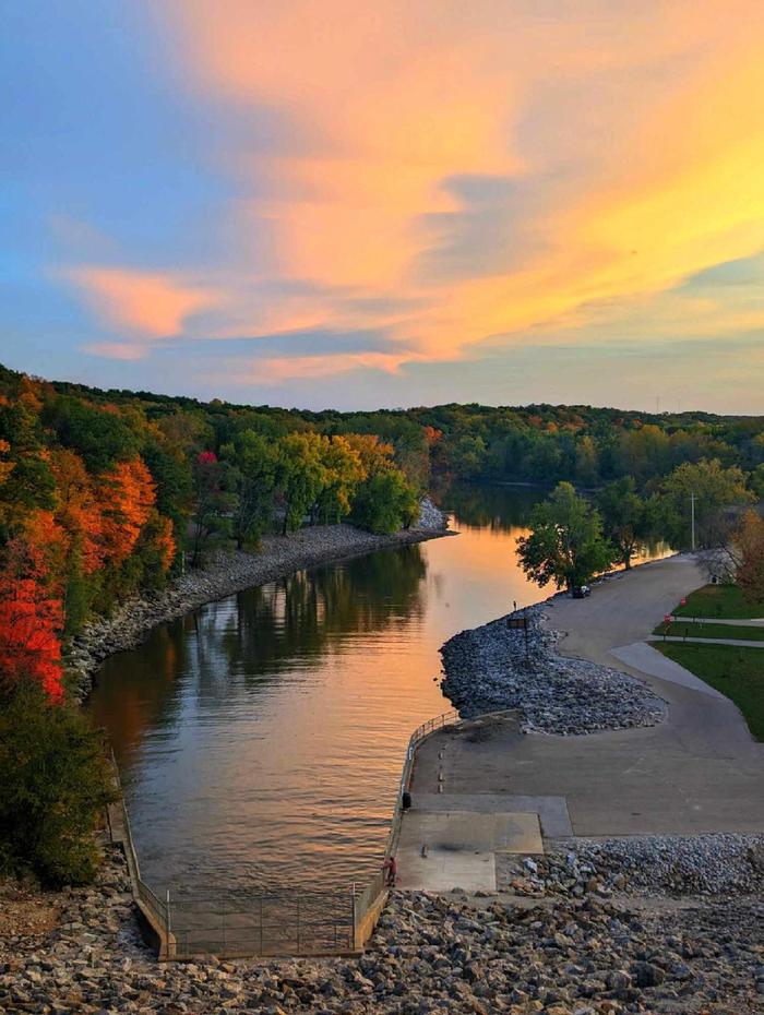 Iowa River adjacent to Tailwater West Campground