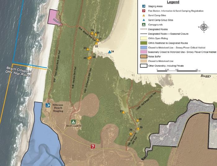 Sand Camp MapThis is a portion of the North Riding Area OHV Map