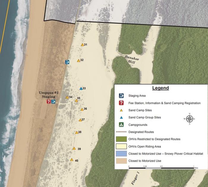 Sand Camp MapThis is a portion of the Middle Riding Area OHV Map