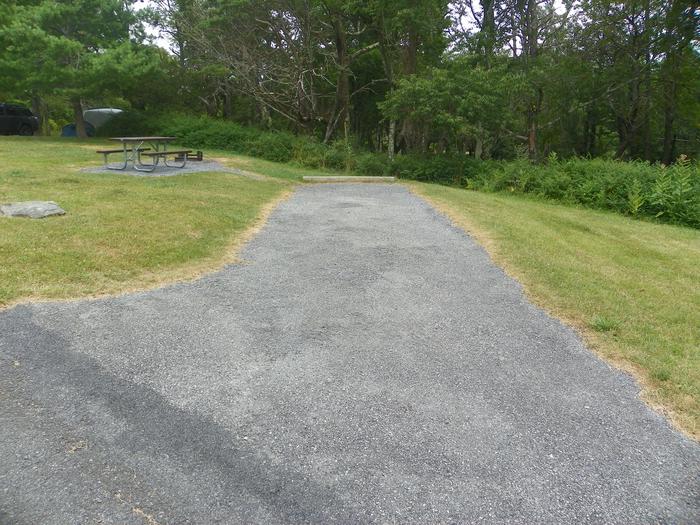 Driveway for A61 has a slight slope.