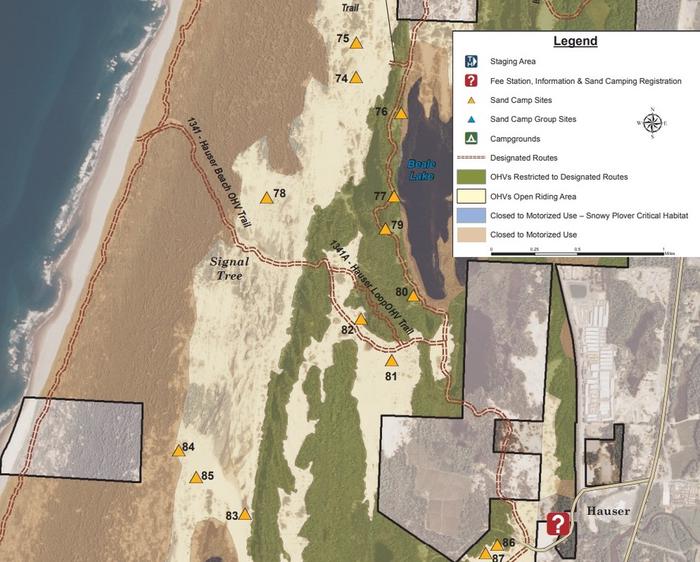 Sand Camp MapA portion of the South Riding Area OHV Map