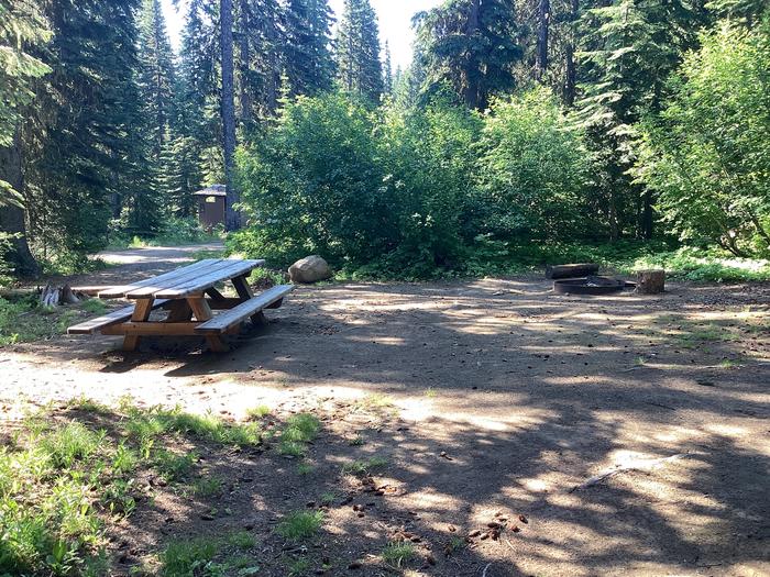 A photo of Site 3 of Loop Woodward at Woodward Campground with Picnic Table, Fire Pit, Shade, Tent Pad