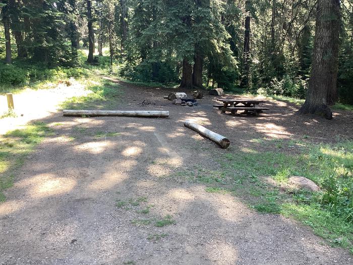 A photo of Site 3 of Loop Woodland at Woodland Campground with Picnic Table, Fire Pit, Shade, Tent Pad