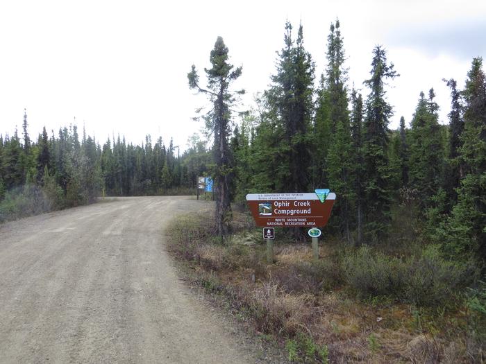 Ophir Camp ground entry signOphir Camp Ground Entry Sign