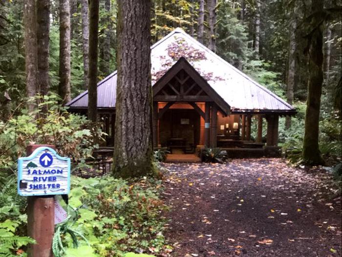 Salmon River ShelterSalmon River Shelter Front View During Fall