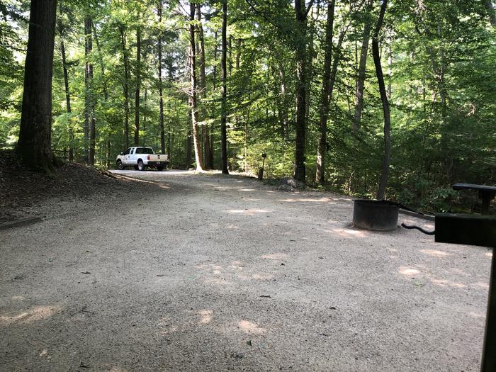 A photo of Site 035 of Loop B at CAVE MOUNTAIN LAKE FAMILY CAMP with Shade, Tent Pad