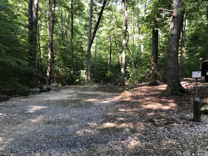 A photo of Site 034 of Loop B at CAVE MOUNTAIN LAKE FAMILY CAMP with No Amenities Shown