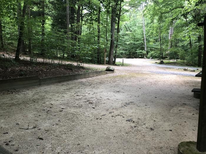 A photo of Site 031 of Loop B at CAVE MOUNTAIN LAKE FAMILY CAMP with Shade, Tent Pad