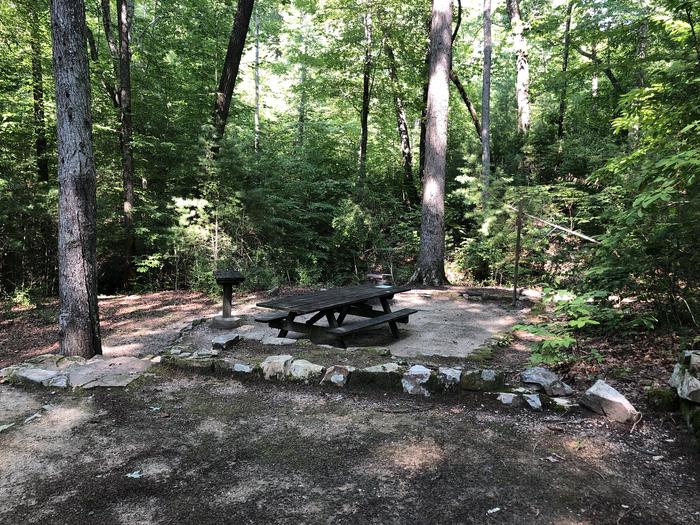 A photo of Site 034 of Loop B at CAVE MOUNTAIN LAKE FAMILY CAMP with Picnic Table