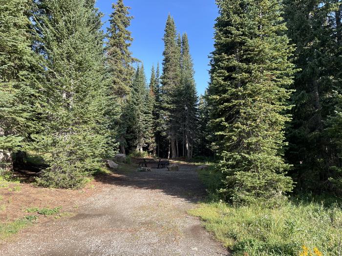 A photo of Site 5 at Deep Lake Campground with Picnic Table, Fire Pit.