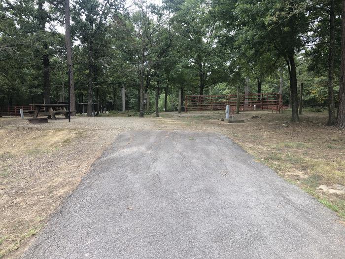 A photo of Site E012 of Loop HCLE at CEDAR LAKE (OKLAHOMA) with Picnic Table, Electricity Hookup, Fire Pit, Tent Pad, Lantern Pole, Water Hookup