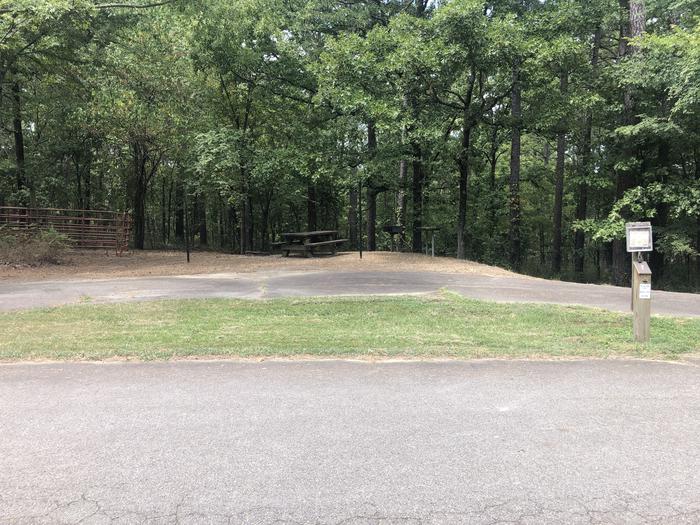 A photo of Site 007 of Loop HCMR at CEDAR LAKE (OKLAHOMA) with Picnic Table, Fire Pit, Shade, Lantern Pole