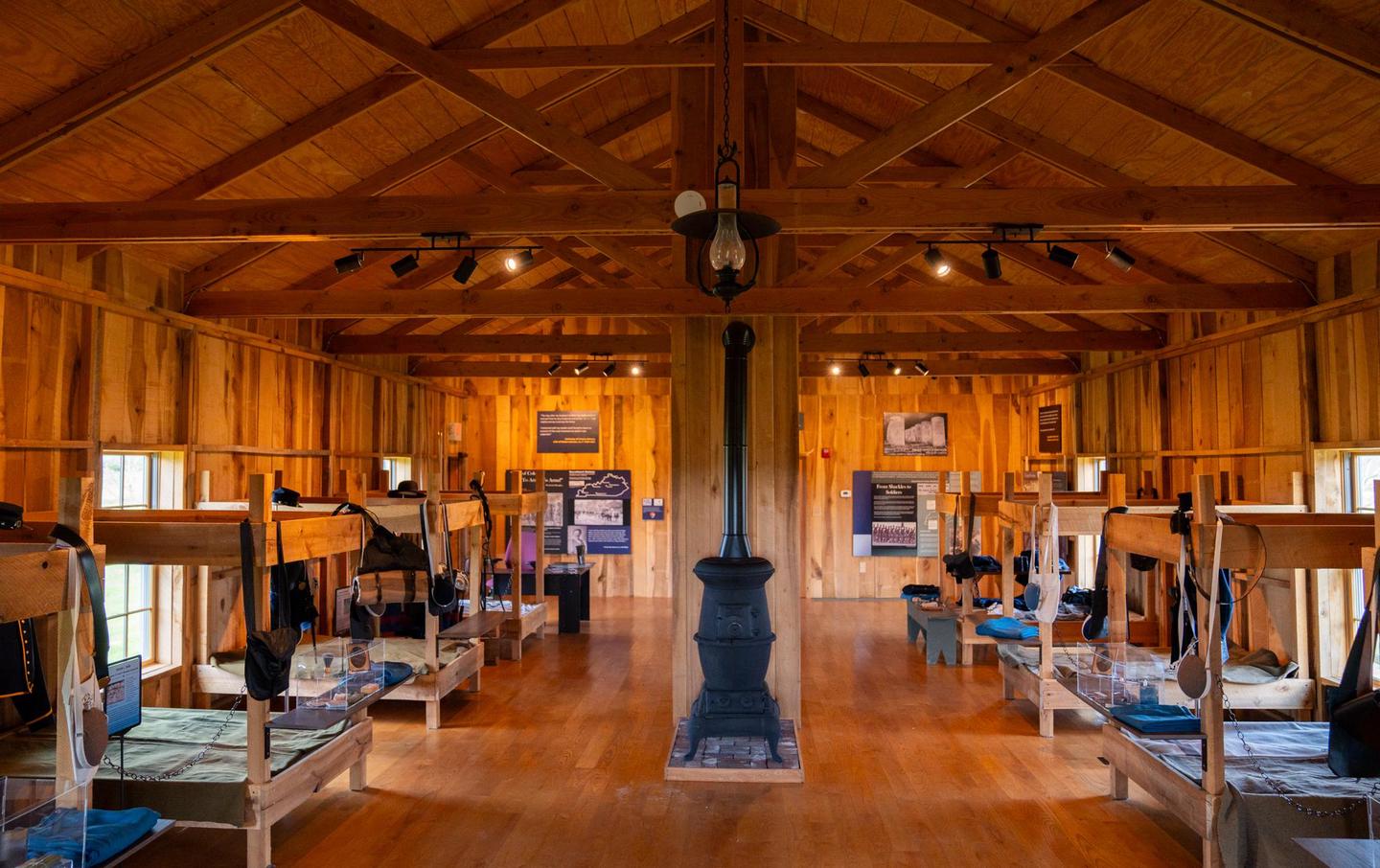 Interior of Soldiers' Barrack BuildingVisit the barracks to imagine life at Camp Nelson during the Civil War.