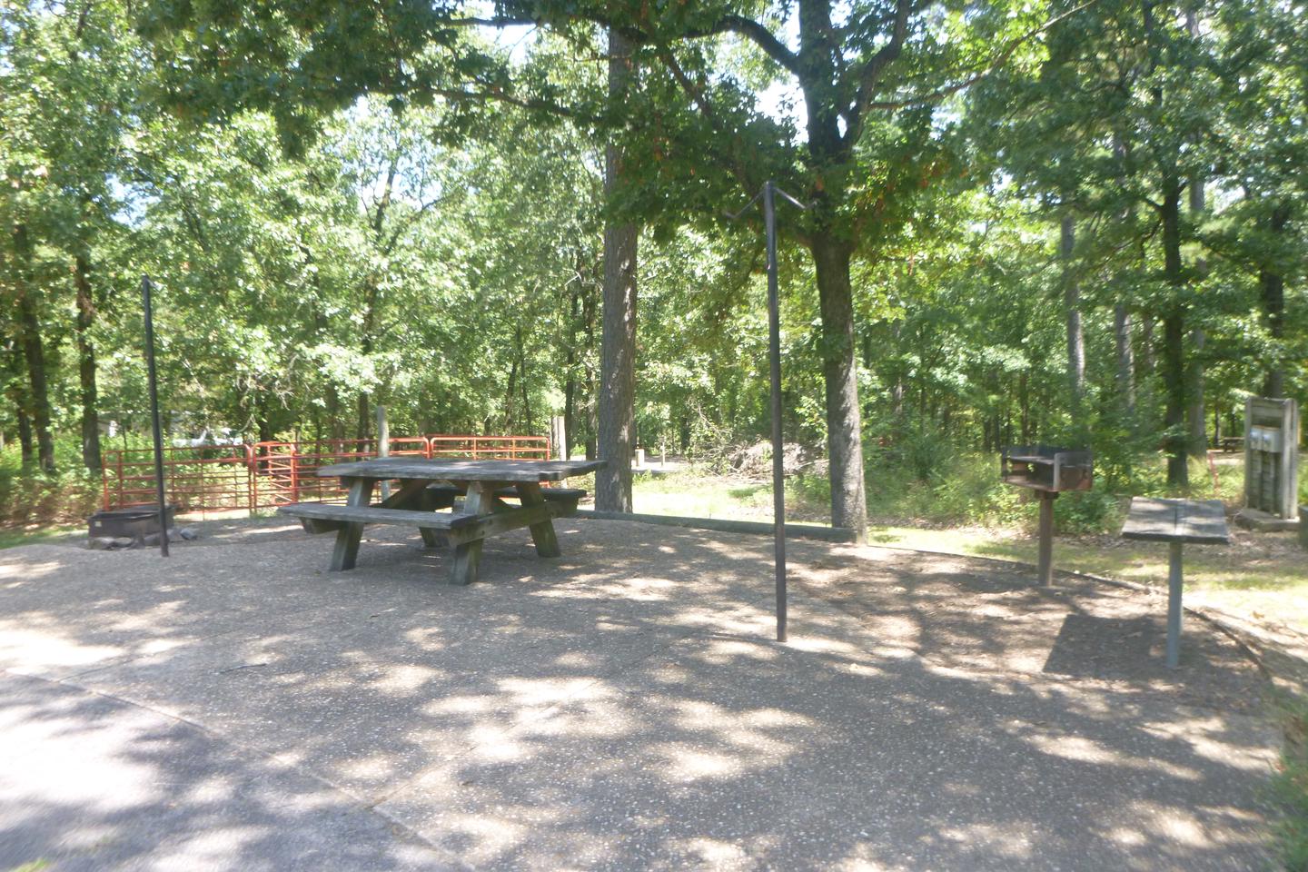 Picnic table, fire ring, lantern posts, grillSite HCMR 12