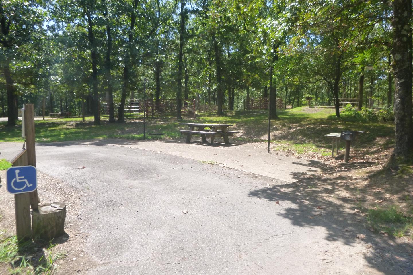 Handicap accessible, picnic table, grill, fire ringHCMR 14