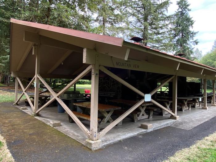 North Mountain View ShelterNorth Mountain View Shelter is one half of the entire Pioneer Shelter nearest the playground. 