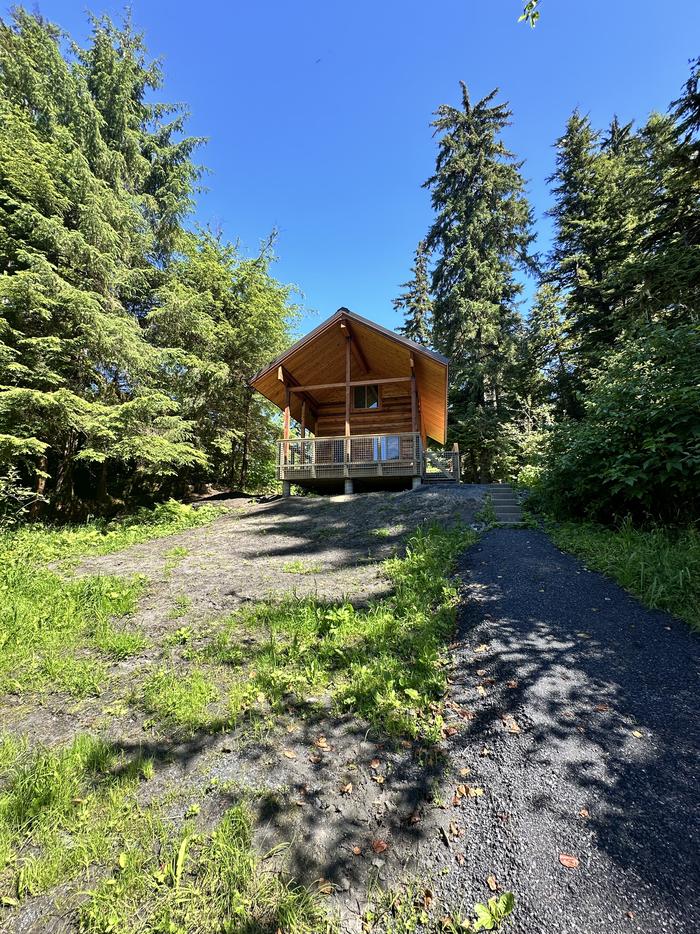 Anan Bay cabin surrounded by treesAnan Bay Cabin