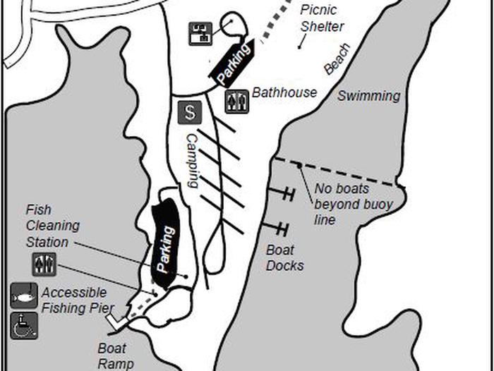 Map of Little Pines Recreation AreaOverview map of campground