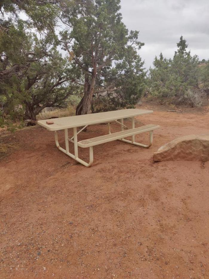 A photo of the picnic table at Site 03 of Loop A at SADDLEHORN CAMPGROUNDA photo of Site 03 of Loop A at SADDLEHORN CAMPGROUND