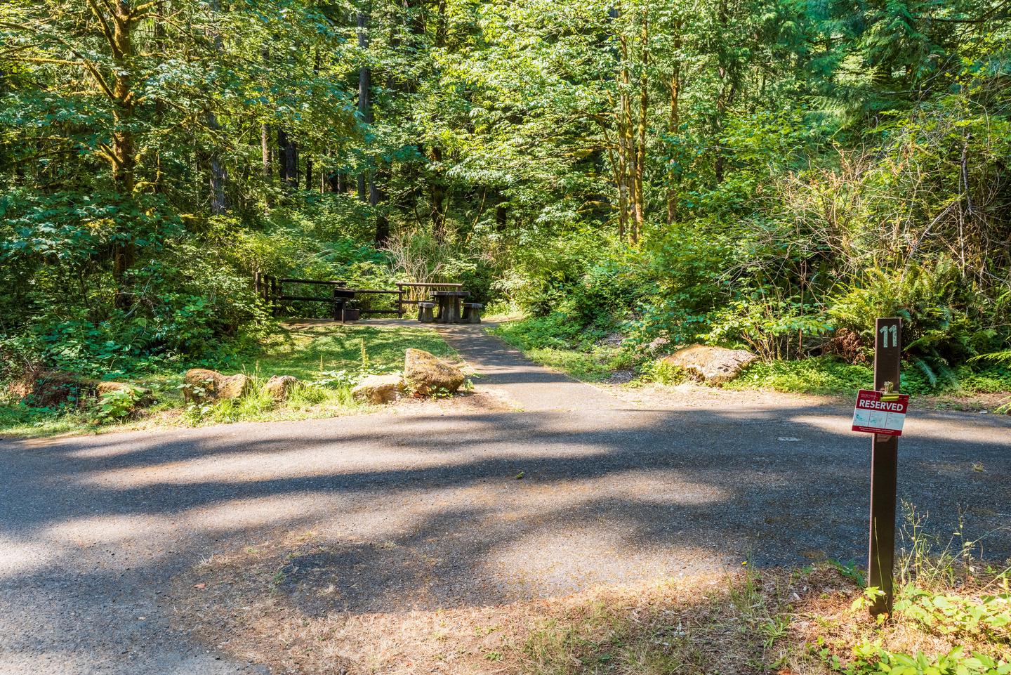 Campsite #11 parking areaCampsite #11 parking area.