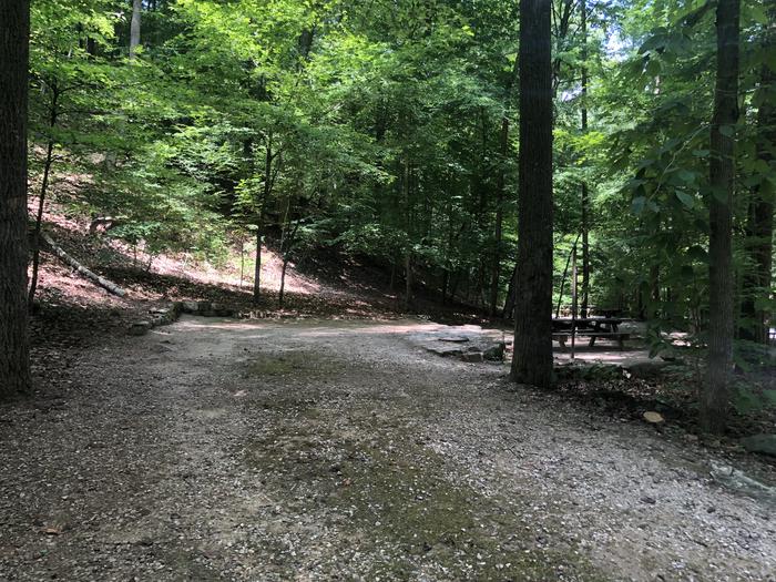 A photo of Site 010 of Loop CAVE MOUNTAIN LAKE FAMILY CAMP at CAVE MOUNTAIN LAKE FAMILY CAMP with Shade, Tent Pad