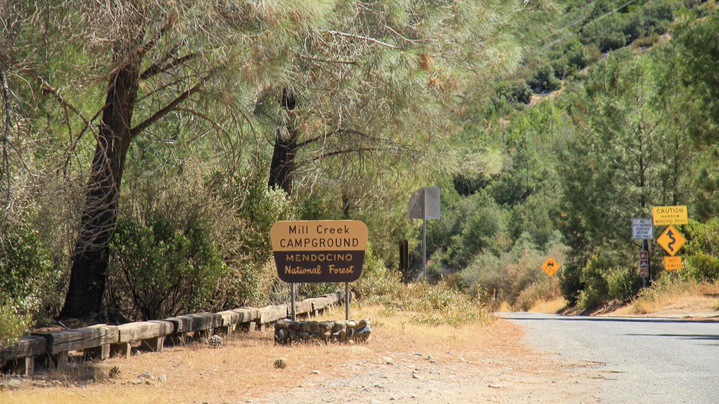 Mill Creek Campground, Mendocino National ForestMill Creek Campground Sign