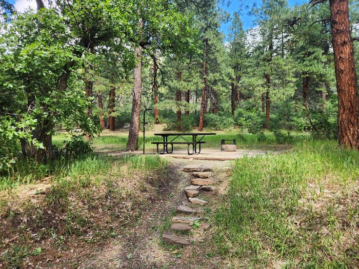 E10 Picnic table area is elevated from main site