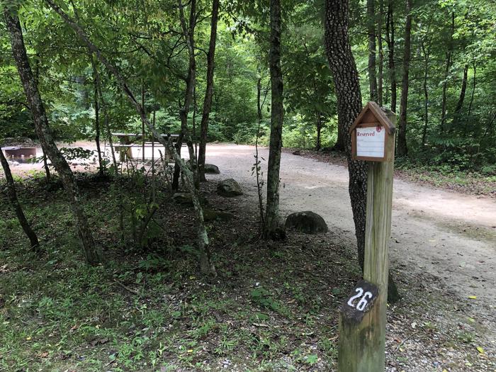 A photo of Site 026 of Loop CAVE MOUNTAIN LAKE FAMILY CAMP at CAVE MOUNTAIN LAKE FAMILY CAMP with No Amenities Shown