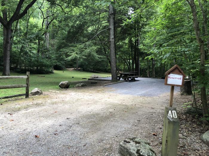 A photo of Site 040 of Loop B at CAVE MOUNTAIN LAKE FAMILY CAMP with No Amenities Shown