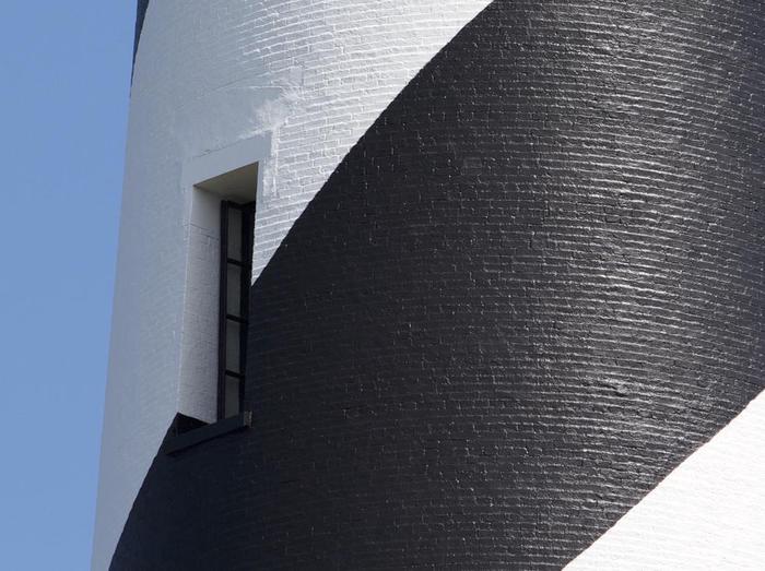 Cape Hatteras LighthouseBlack and white spirals decorate the Cape Hatteras Lighthouse.