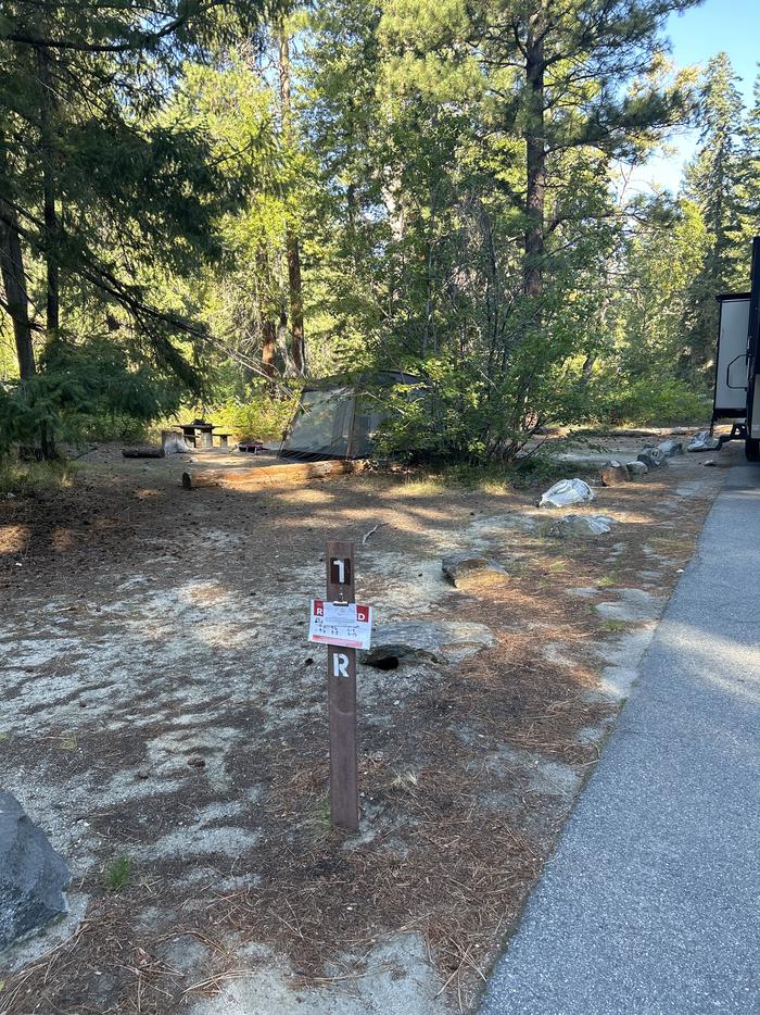 A photo of Site 01 of Loop South Loop at NASON CREEK CAMPGROUND with Picnic Table, Fire Pit