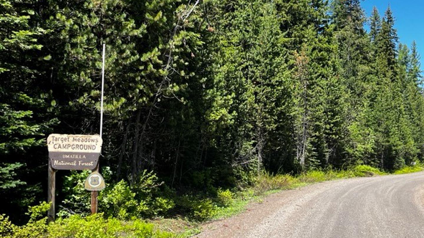 A photo of facility Target Meadows Campground Entrance SignTarget Meadows Campground Entrance