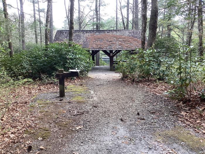 Small picnic shelter at Cliffside Lake  DAY USE ONLYFront of small picnic shelter