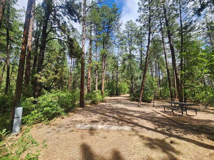 E3 spur looking from back with pedestal on left, picnic table area on right