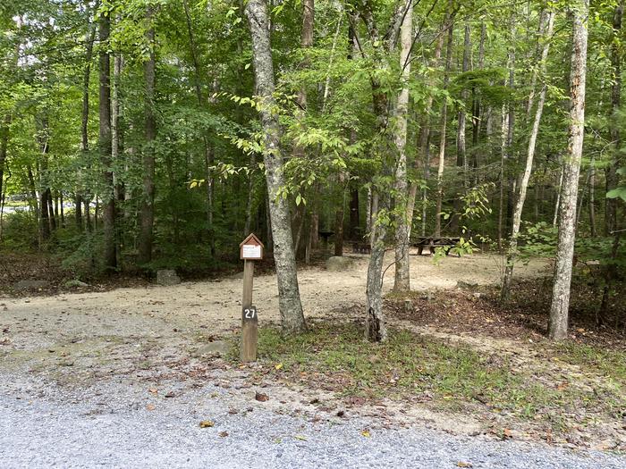 A photo of Site 027 of Loop CAVE MOUNTAIN LAKE FAMILY CAMP at CAVE MOUNTAIN LAKE FAMILY CAMP with No Amenities Shown