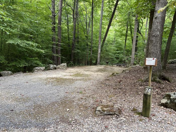 A photo of Site 034 of Loop B at CAVE MOUNTAIN LAKE FAMILY CAMP with No Amenities Shown