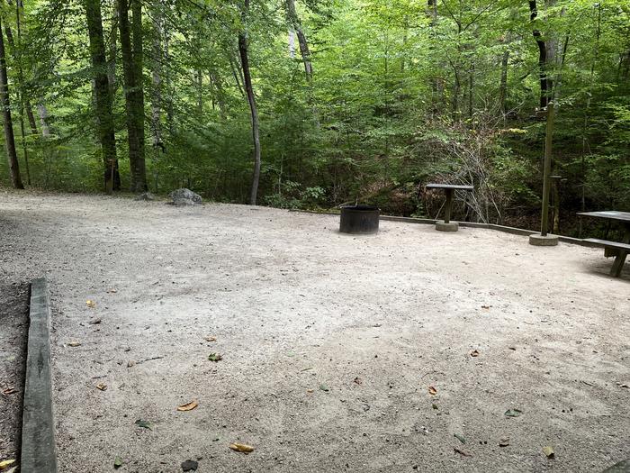 A photo of Site 035 of Loop B at CAVE MOUNTAIN LAKE FAMILY CAMP with Shade, Tent Pad