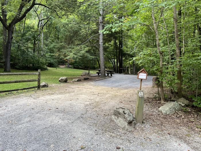 A photo of Site 040 of Loop B at CAVE MOUNTAIN LAKE FAMILY CAMP with No Amenities Shown