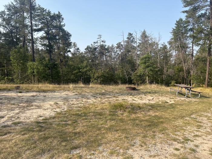 A photo of Site 6 of Loop Lower at Kneff Lake Campground with Picnic Table, Fire Pit