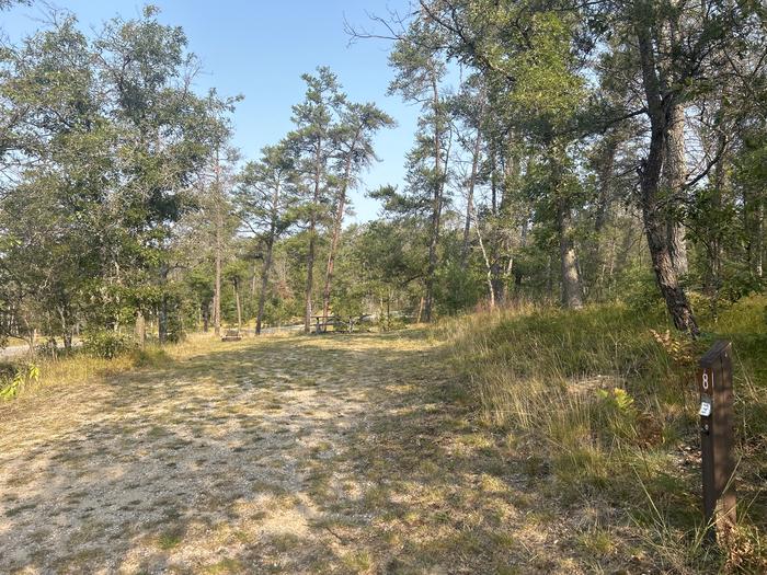 A photo of Site 8 of Loop Lower at Kneff Lake Campground with Picnic Table, Fire Pit, Lantern Pole