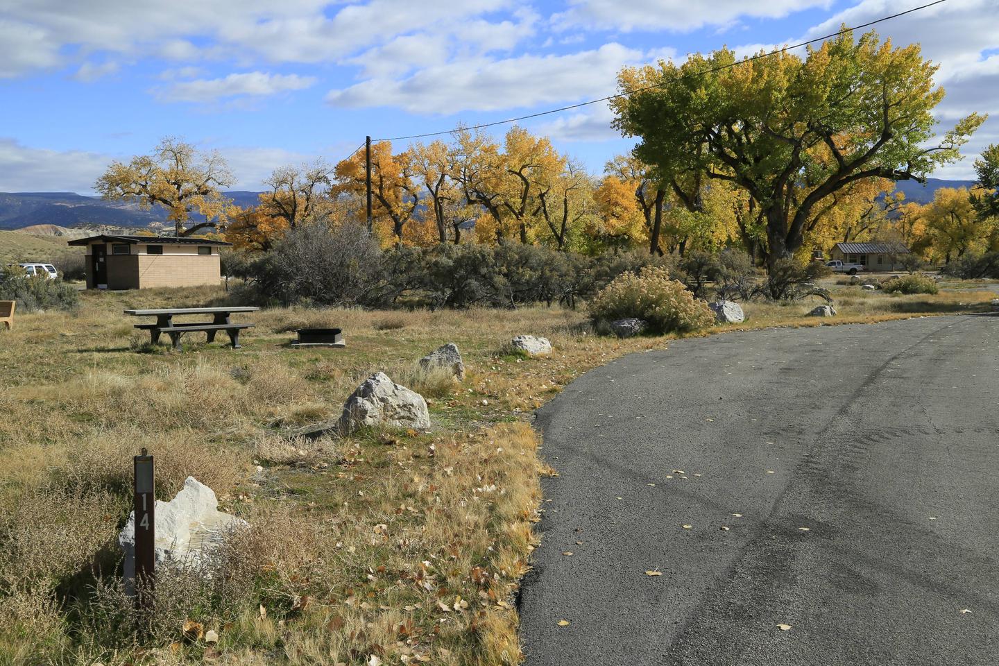 A photo of Site 14 of Loop A at GREEN RIVER CAMPGROUND 