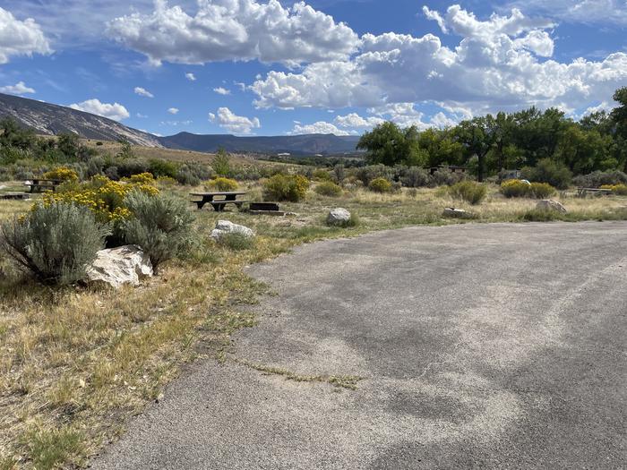 A photo of Site 12 of Loop A at GREEN RIVER CAMPGROUND with Picnic Table, Fire Pit