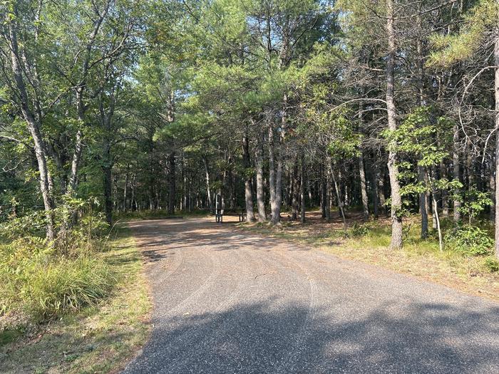 A photo of Site 25 of Loop Upper at Kneff Lake Campground with Picnic Table, Fire Pit, Lantern Pole