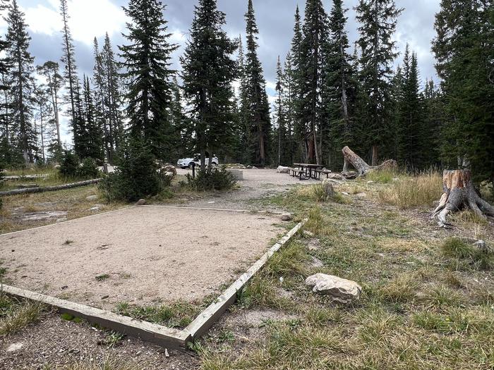 A photo of Site 008 of Loop A at MIRROR LAKE with Tent Pad