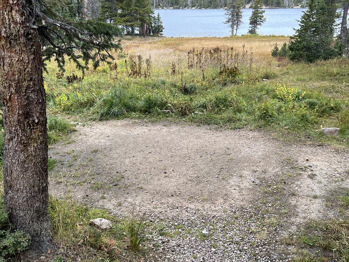 A photo of Site 040 of Loop B at MIRROR LAKE with Tent Pad, Waterfront