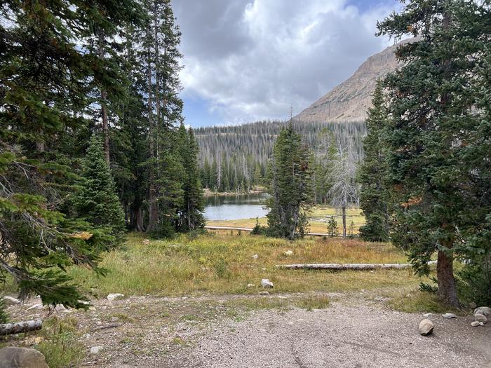 A photo of Site 040 of Loop B at MIRROR LAKE with Tent Pad, Waterfront