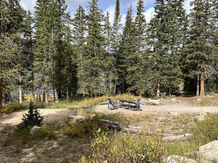 A photo of Site 039 of Loop B at MIRROR LAKE with Picnic Table, Fire Pit, Tent Pad