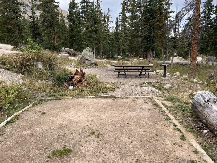 A photo of Site 072 of Loop HORS at MIRROR LAKE with Picnic Table, Fire Pit, Tent Pad